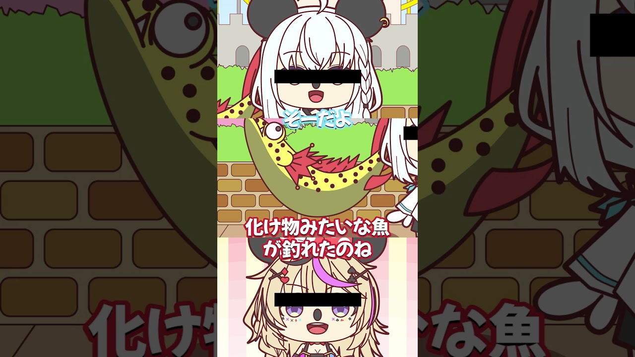 【手描き】朝活に現れたブッキー&ポニー【ホロライブ/尾丸ポルカ/白上フブキ】