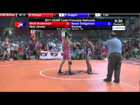 Cadet Freestyle 125 - Isaac Dulgarian (KS) vs. Nick Anderson (NJ)