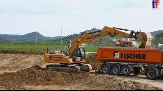 preview picture of video 'LIEBHERR R926 & Mercedes-Benz Actros / FWA Fischer Weilheim, Germany, 20.05.2014.'