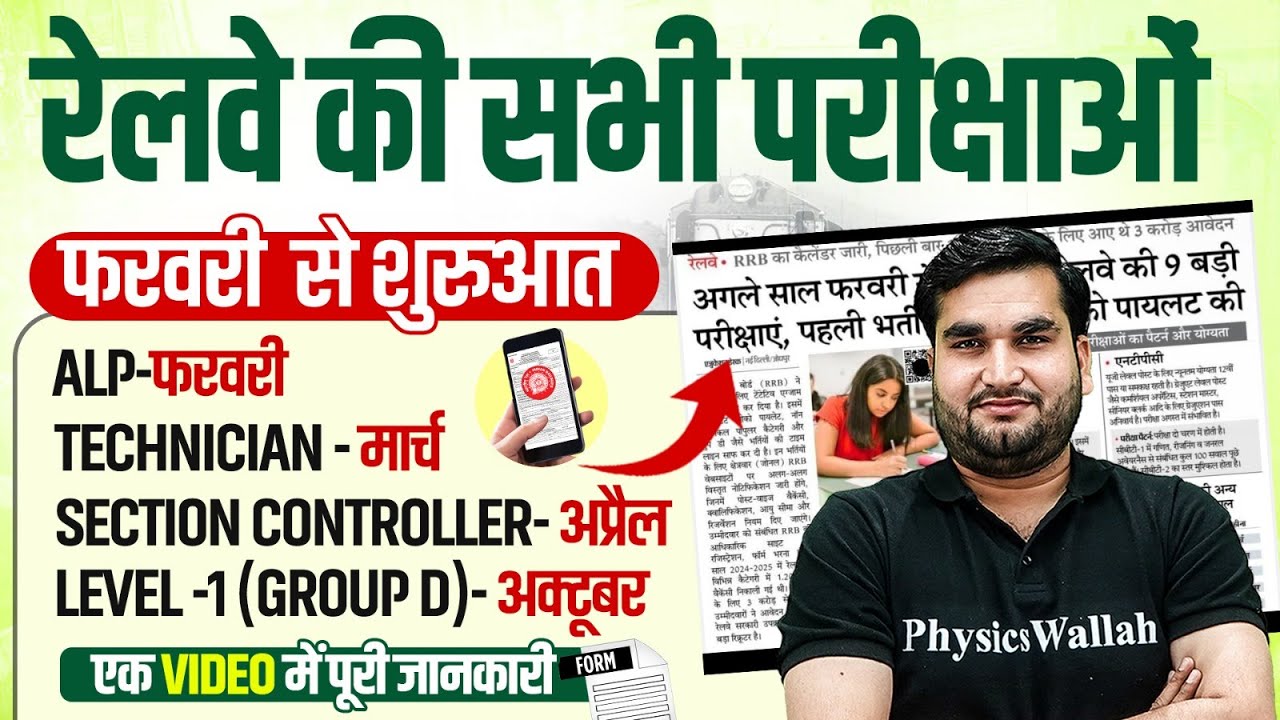 Railway New Vacancy 2026 : रेलवे की सभी Exam फरवरी से Start | Upcoming Railway Vacancy 2026