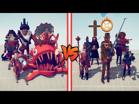 NEW PIRATE Team VS NEW MEDIEVAL Team  | Totally Accurate Battle Simulator TABS