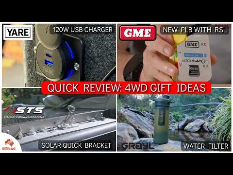 4 New Gear Upgrades: GME MT620GR PLB, Yare 120W USB Charger, Solar Clips & Grayl Water Filter