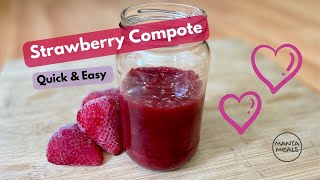 Strawberry Topping using Frozen Strawberries | Quick and Easy