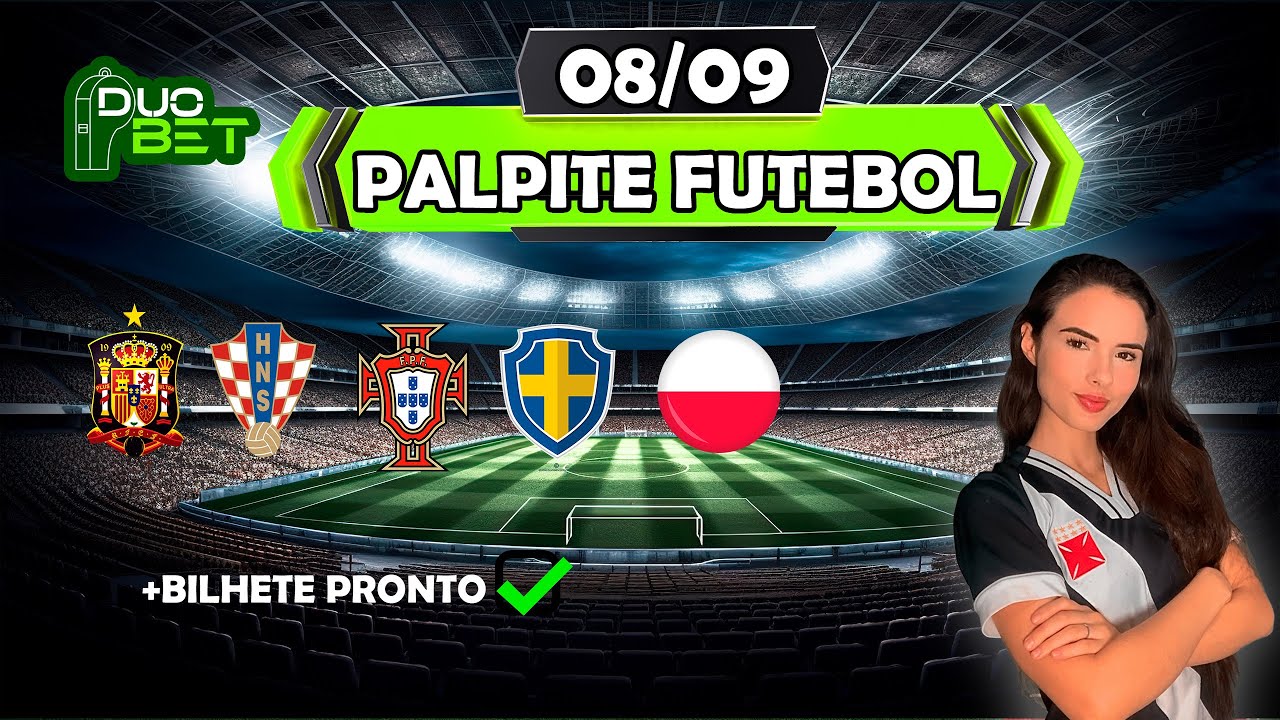 Palpite Futebol Domingo (08/09) + Bilhete Garantido