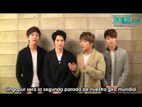 [SUB ESPAÑOL]CNBLUE BLUE MOON WORLD TOUR LIVE IN SINGAPORE  Video Saludo