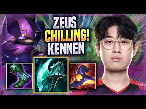 ZEUS CHILLING WITH KENNEN! - T1 Zeus Plays Kennen TOP vs Malphite! | Season 2022
