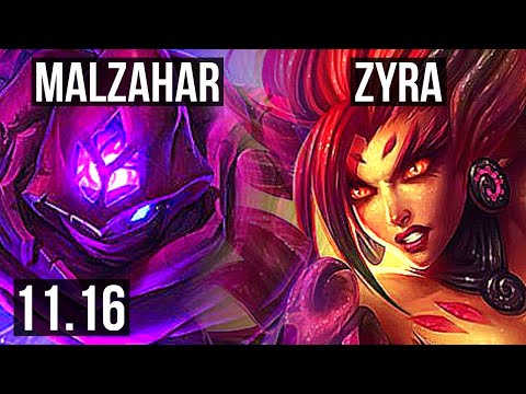 MALZAHAR vs ZYRA (MID) | 4.1M mastery, 1900+ games, 6/2/10 | BR Diamond | v11.16