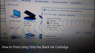 canon printer only black ink