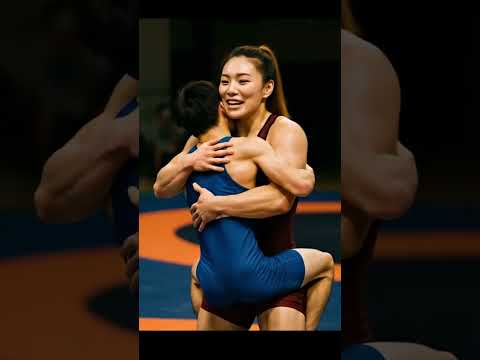 Hilflos in ihrer Bärenumarmung und ohne Ausweg (patreon.com/FighterAI) #Wrestling #Kampf #Hebenun...