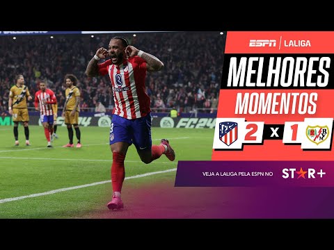 Gols e lances de Atlético de Madri x Rayo Vallecano