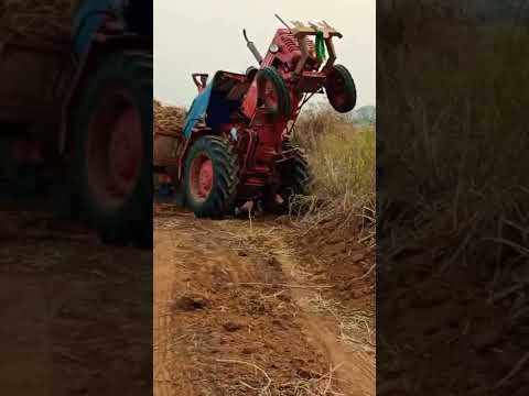 Mahindra Bhoomiputra 475 DI Tractor Loaded Trolley टायर गया ! Heavy Driver