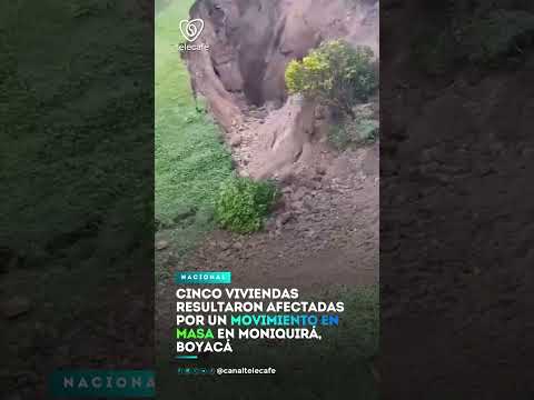 Cinco viviendas resultaron afectadas por un movimiento en masa en Moniquirá, Boyacá