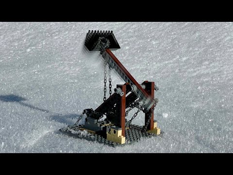 Voll funktionstüchtiges LEGO Katapult