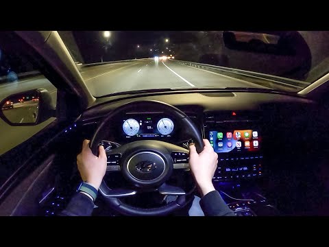 2022 Hyundai Tucson PHEV Limited - POV Night Drive (Binaural Audio)