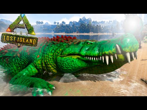 ARK LOST ISLAND #5 O PODER DOS DEINOSUCHUS! TESTANDO O ATAQUE DOS MAIORES CROCODILOS DO ARK