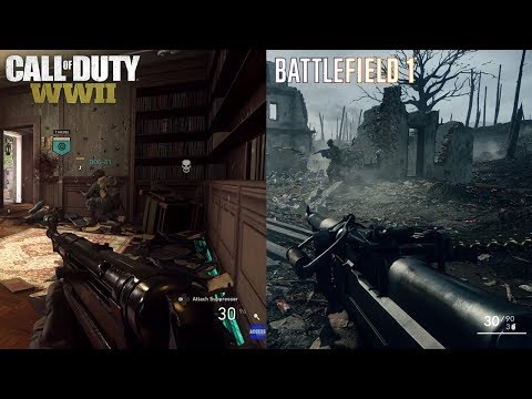 Call Of Duty WW2 Vs Battlefield 1 ( Gameplay & Graphics ) Comparison Which Is Better ?