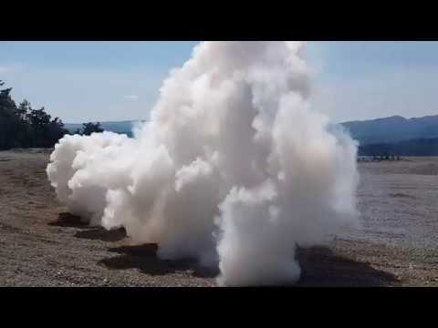 Tank M-84 Smoke Screen Demonstration