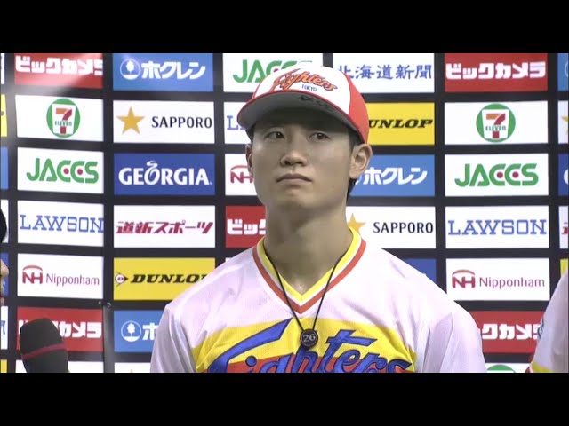 ファイターズ浦野投手・西川選手ヒーローインタビュー 2014/8/29 F-M