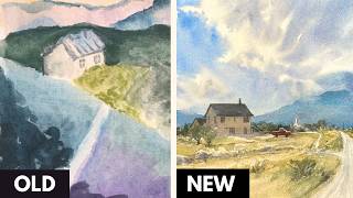 4 Keys to Growth as a Watercolor Artist & Critique of My First Painting