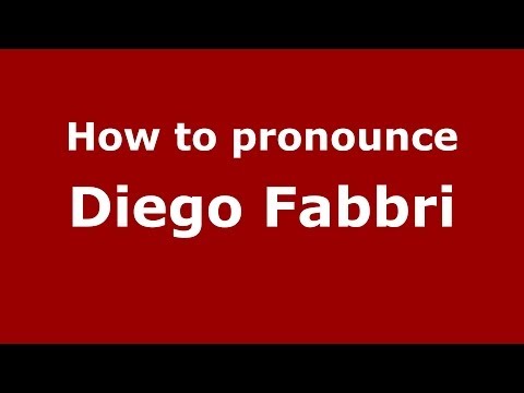 How to pronounce Diego Fabbri (Italian/Italy) - PronounceNames.com