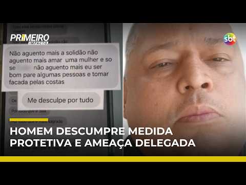Caminhoneiro descumpre medida protetiva, persegue ex e ameaça delegada em Goiás | #PrimeiroImpacto