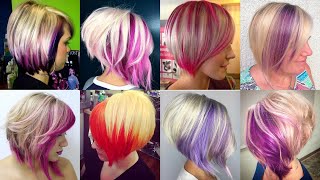 Pinterest Viral Short Stacked Bob Haircuts and Trendy Two Tone Hair Color Ideas for Ladies 2024