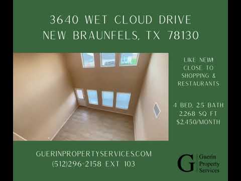 2 Week Free Move-In Special! Like-New 4-Bedroom Home with Game Room & Large Private Backyard in New Braunfels property video