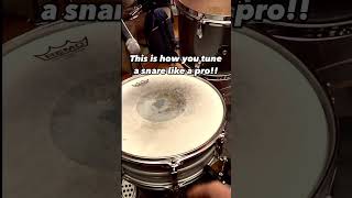 How to tune a snare like a pro!!!