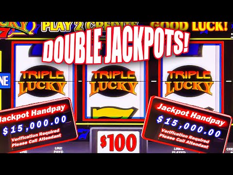 TRIPLE LUCKY 7 HIGH LIMIT MAX BET SLOT MACHINE ➜ BACK TO BACK DOUBLE JACKPOTS!