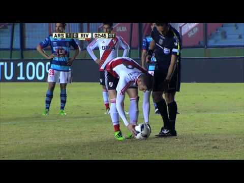 Gol de Alario. Arsenal 1 - River 1. Fecha 16. Primera División 2016