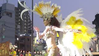 C21 S&C Fiesta Samba　草加駅前よさこいサンバ フェスティバル　2018　　駅前に鳥の大群