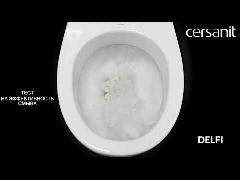Миниатюра изображения товара Унитаз подвесной с инсталляцией Cersanit Delfi (S-SET-DEL/Black/TPL/Cg-w)