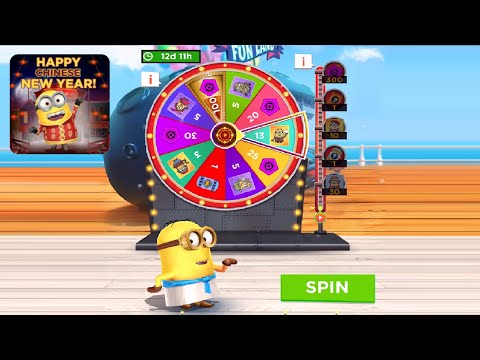 Minion rush Egyptian Prize Wheel ipad gameplay walkthrough android ios