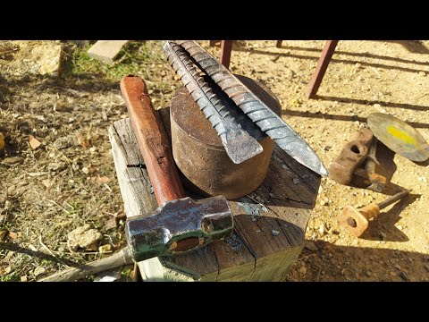 Como forjar y templar un escarpe y puntero con acero de construcción