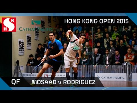 Squash: Hong Kong Open 2015 - Men's QF Highlights: Mosaad v Rodriguez