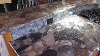 preview picture of video 'Custom Made In Maine Aquarius Granite Countertop Installed'