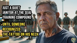 Just a Quiet Janitor at the SEAL Training Compound — Until Someone Recognized the Tattoo on His Neck