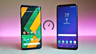 Samsung Galaxy S9 Plus Android 9.0 Pie (GSI) vs Android 8.1 Oreo (Experience 9.5 UI) - Speed Test!