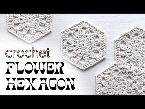 Easy Flower Hexagon Crochet Tutorial with Join As You Go Technique