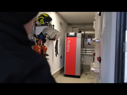 Holzvergaser säubern Fröling S4 Turbo