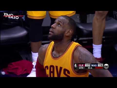 Lebron James misses wide open layup for the win but then makes fadeaway 3 pointer to tie