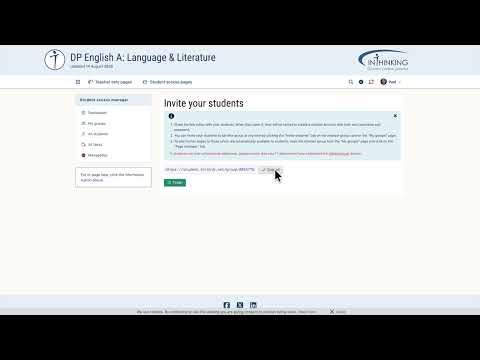 Setting Up Student Access Inthinking Site