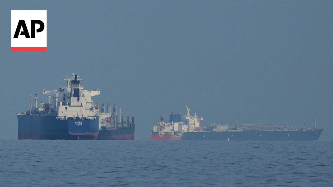 Video | Shipping vessels line up as Iran disrupts traffic in Strait of Hormuz