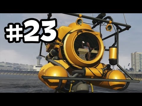 Grand Theft Auto 5 Part 23 Walkthrough Gameplay - The Merryweather Heist  - GTA V Lets Play
