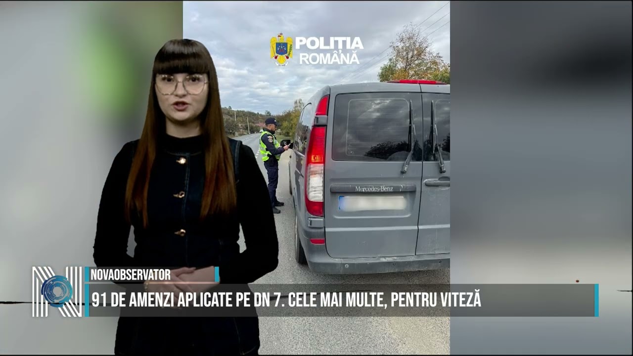 91 de amenzi aplicate pe DN 7. Cele mai multe, pentru viteză