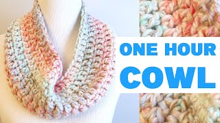 ONE HOUR Crochet Cowl (Absolute Beginner Friendly!)