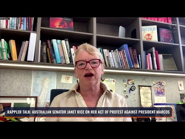 Rappler Talk: Australian senator Janet Rice on her act of protest vs President Marcos
