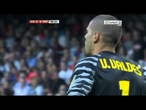 FC Barcelona 0 - 2 Hercules || 58min. Gol Valdez || 11.09.2010r.