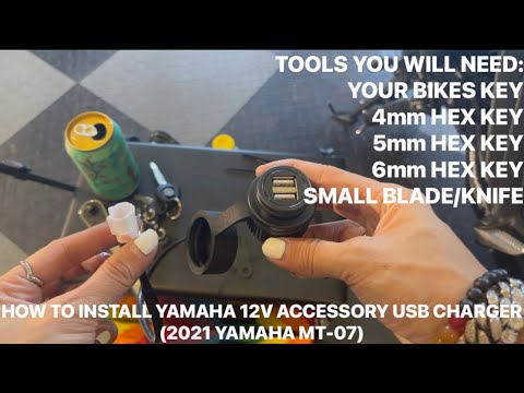 How To: Install Yamaha 12V Accessory USB Charger (2021-2024 Yamaha MT-07)