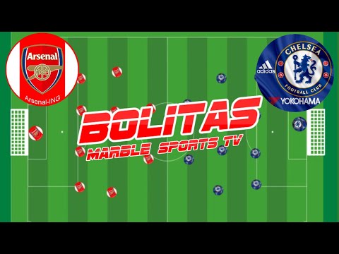 ⚽ MINI FUTEBOL ⚽ FUTEBOL com BOLINHAS -Marble Run Football - Amistoso - Arsenal x Chelsea